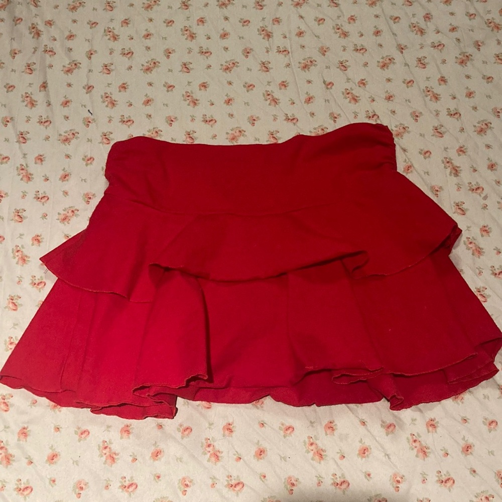 Coconut girl ruffle Hawaiian mini skirt
